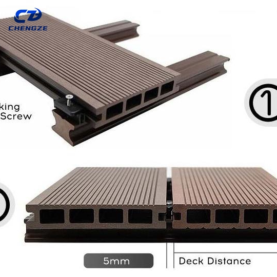 groove and embossed surface outdoor wpc wood plastic composite decking